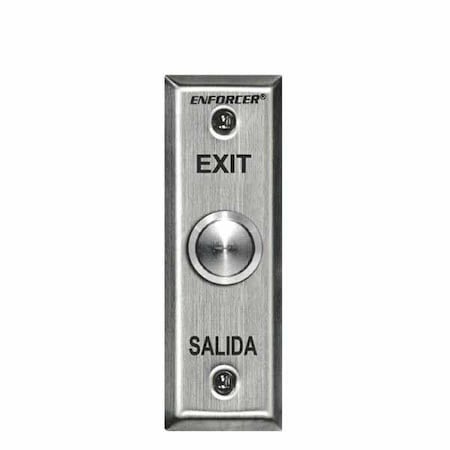 Seco-Larm Vandal-resistant, 1" diameter, stainless-steel, momentary pushbutton on stainless-steel s SLM-SD-7104SGEX1Q